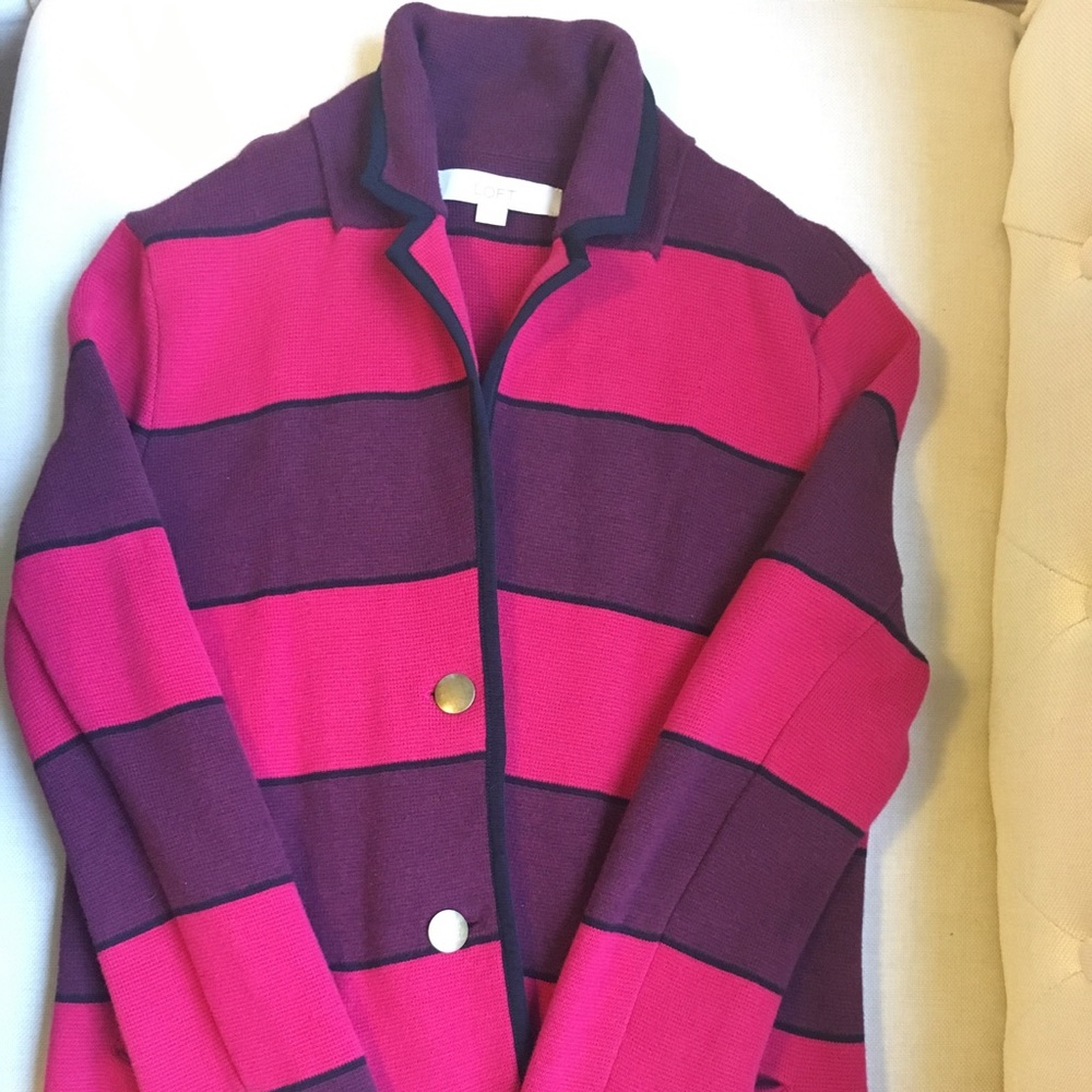 Loft pink and purple blazer
